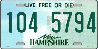 NH license plate 1045794