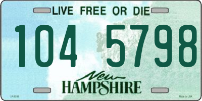 NH license plate 1045798