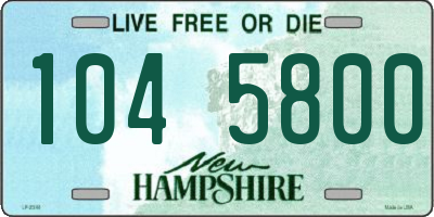 NH license plate 1045800