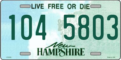 NH license plate 1045803