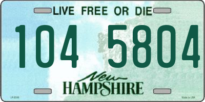 NH license plate 1045804