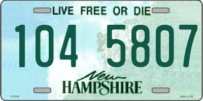 NH license plate 1045807