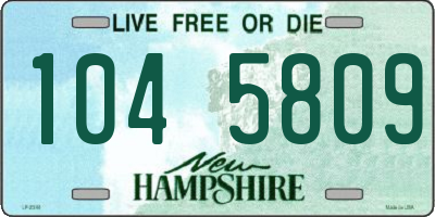 NH license plate 1045809