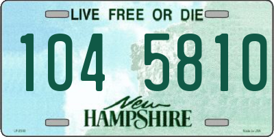 NH license plate 1045810