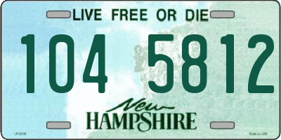 NH license plate 1045812