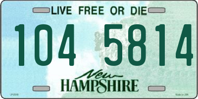 NH license plate 1045814