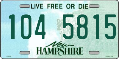 NH license plate 1045815