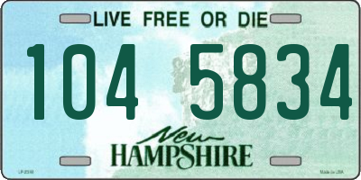NH license plate 1045834