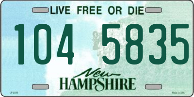 NH license plate 1045835