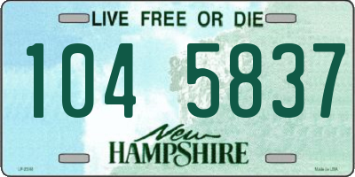 NH license plate 1045837
