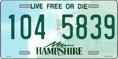 NH license plate 1045839
