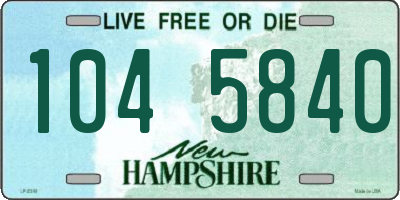 NH license plate 1045840
