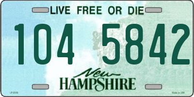 NH license plate 1045842