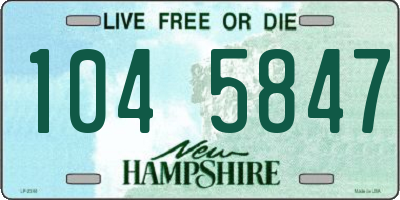 NH license plate 1045847