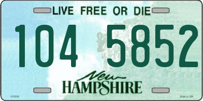 NH license plate 1045852