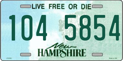 NH license plate 1045854
