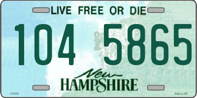 NH license plate 1045865