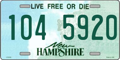 NH license plate 1045920