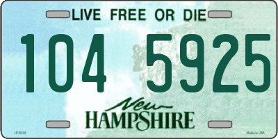 NH license plate 1045925