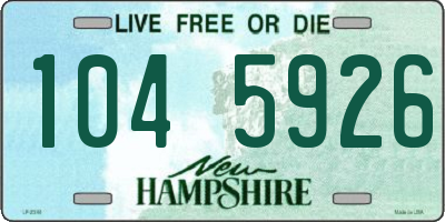 NH license plate 1045926