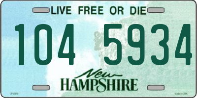 NH license plate 1045934