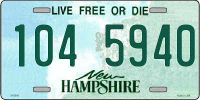 NH license plate 1045940