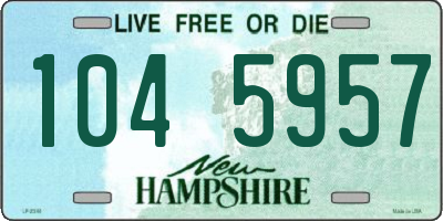 NH license plate 1045957