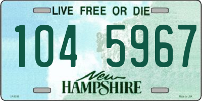 NH license plate 1045967