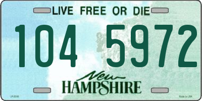 NH license plate 1045972
