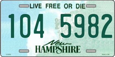 NH license plate 1045982