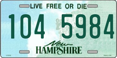 NH license plate 1045984