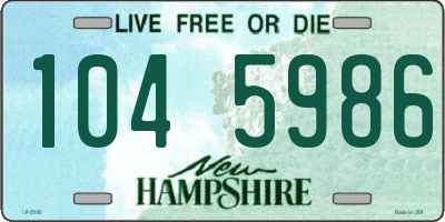 NH license plate 1045986