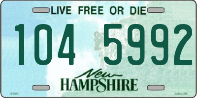 NH license plate 1045992