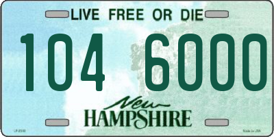 NH license plate 1046000