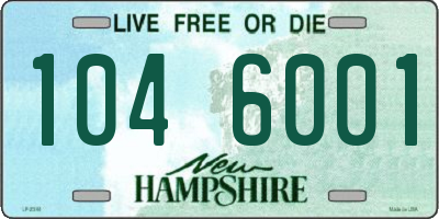 NH license plate 1046001