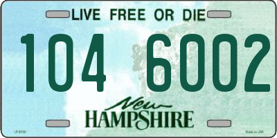 NH license plate 1046002