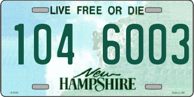 NH license plate 1046003