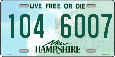 NH license plate 1046007