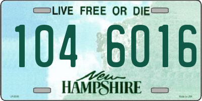 NH license plate 1046016