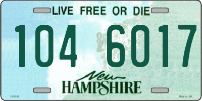 NH license plate 1046017