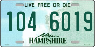 NH license plate 1046019