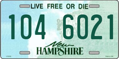 NH license plate 1046021