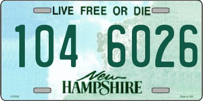 NH license plate 1046026