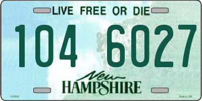 NH license plate 1046027