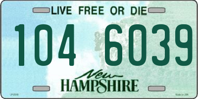 NH license plate 1046039