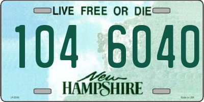 NH license plate 1046040