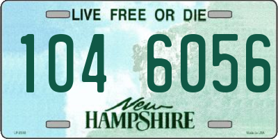 NH license plate 1046056