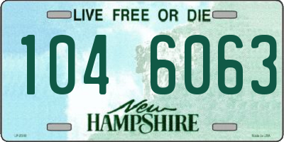 NH license plate 1046063