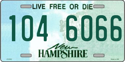 NH license plate 1046066
