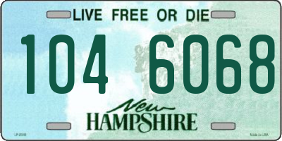 NH license plate 1046068